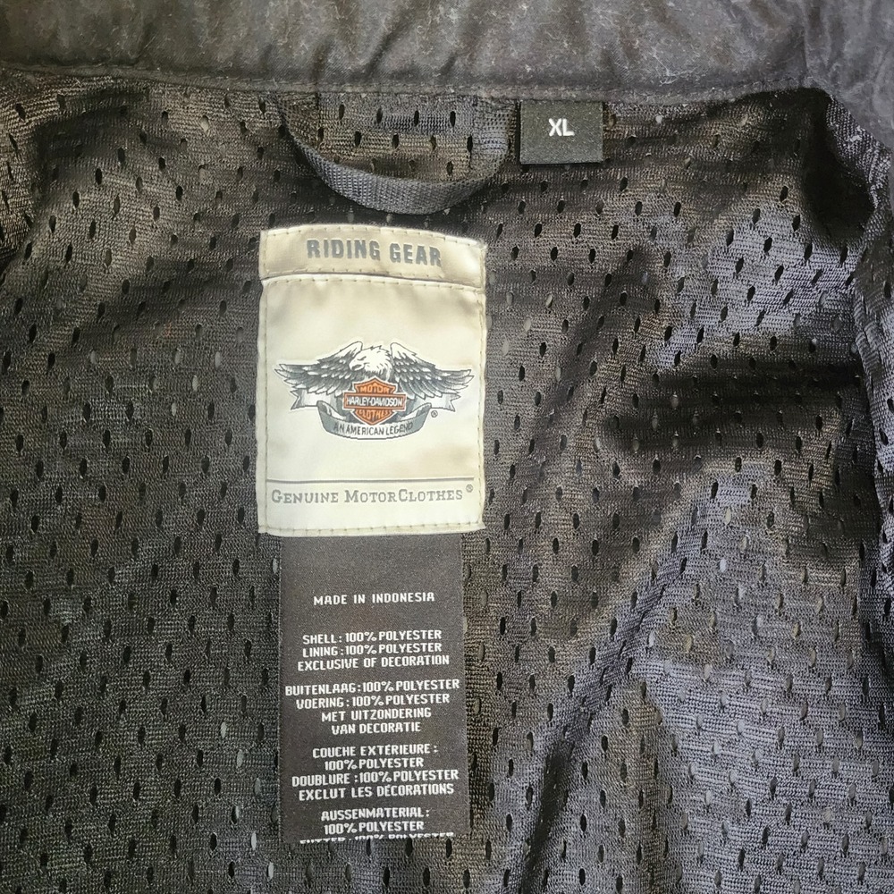 Vintage Harley-Davidson Women Xl Juneau Waterproof Black Functional Jacket C31 - Picture 10 of 12